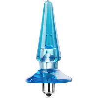 Kék vibrációs zselés anális dugó 7 rezgéssel – 75314694 - 3