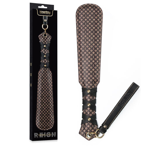 Rebellion masszív bőr BDSM paskoló dombornyomott mintával 20 cm - 79032451