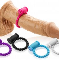 VIBRÁCIÓS SZILIKONOS PÉNISZGYŰRŰ - DGE N008 - 2