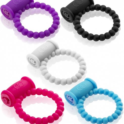 VIBRÁCIÓS SZILIKONOS PÉNISZGYŰRŰ - DGE N008