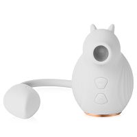 Rezgő hörcsög szívó masszírozóval, 100 funkció, fehér - 71629685 - 4