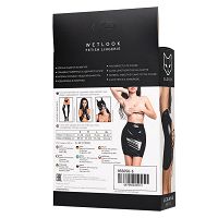 Fűzős fekete szoknya + Glossy Wetlook Leanne tanga - 76600590 - 3