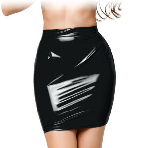 Fűzős fekete szoknya + Glossy Wetlook Leanne tanga - 76600590