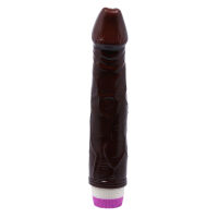 Élethű anatómiai vibrátor barna műpénisz tekerőgombbal 21,5 cm - 77388198 - 5