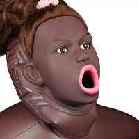 Realisztikus szexbaba 98 cm 3 nyílással barna – 77973647 - 5