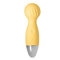 Sárga mini masszírozó pálca 12 funkciós vízálló 14 cm - 78419081 - 2