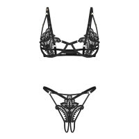 Obsessive Luise Sublim luxusos fekete fehérnemű szett - 71726100 - 6