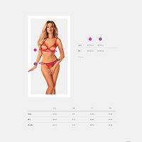 Obsessive Bergamore nyitott lépésű fehérnemű szett - 72593192 - 4