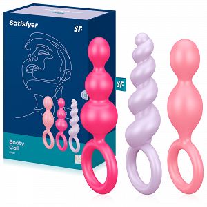 Satisfyer Booty Call - színes anális dugók szettje (3 darab)- 70532299