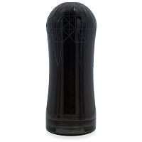 Mesterséges zselés hüvely fekete tubusban, belseje kiemelkedésekkel - 72738661 - 4