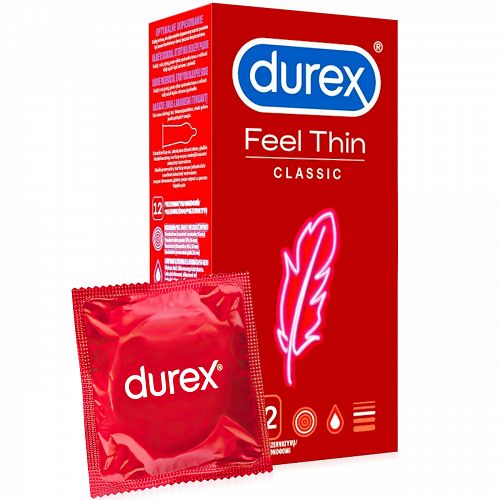 Durex Feel Thin Classic vékony óvszerek 12 db - 71681659