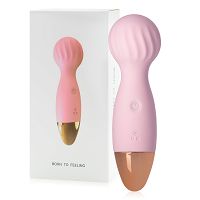 Rózsaszín mini wand masszírozó 12 funkciós vízálló 14 cm - 73507771 - 6