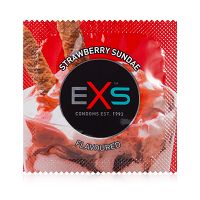 Epres ízesítésű óvszer – EXS Strawberry Sundae  - 78242303 - 2