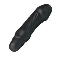 Fekete szilikon mini vibrátor elemes 10 funkcióval - 79218008 - 2