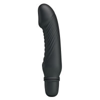 Fekete szilikon mini vibrátor elemes 10 funkcióval - 79218008 - 7