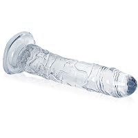 Anatómiai rugalmas átlátszó dildo 18 cm - 76592517 - 2