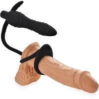 EREKCIÓS GYŰRÜ A HÍMVESSZŐRE ÉS HERÉKRE + ANÁLIS DÚGÓ, VIBRÁLÓ PLUG - 74829497 - 4