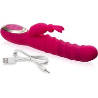 48 C FOKRA HEVÜLŐ VIBRÁTOR NYUSZIVAL - 24 VIBRÁCIÓS OPCIÓVAL - HULLÁMOS SZILIKON - 72353600 - 2