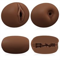 Kétoldalas maszturbátor férfiaknak barna hüvely és ánusz - 79099961 - 5