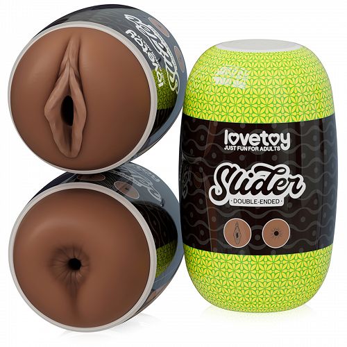 Kétoldalas maszturbátor férfiaknak barna hüvely és ánusz - 79099961