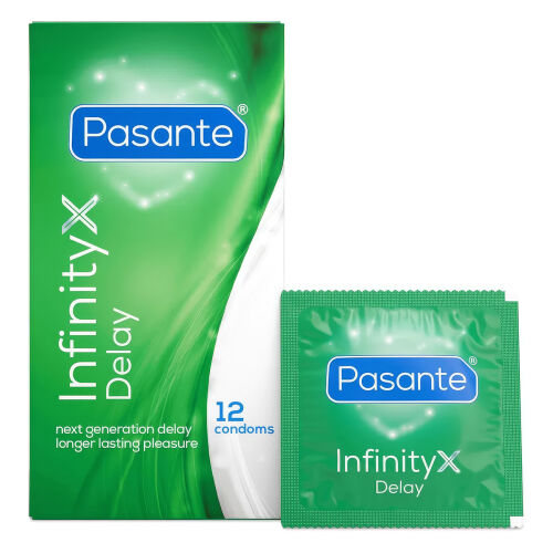Pasante Infinity X Delay magömléskésleltető óvszer 12 db - 79986046