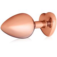 Acél anális dugó szív alakú gyémánttal, 8,2 cm - 70868345 - 2