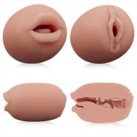 Kétoldalas maszturbátor férfiaknak testszínű hüvely és száj - 71721361 - 5