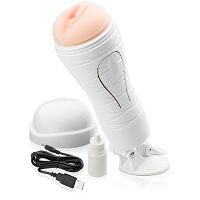 KIVÁLÓ MINŐSÉGŰ VIBRÁCIÓS MASZTURBÁTOR TAPADÓKORONGGAL – MEGA STIMULÁCIÓ – FEHÉR - 88797346 - 2