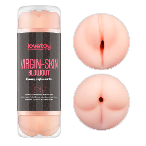Kétoldalú realisztikus műhüvely análcsővel + vagina - 75301498
