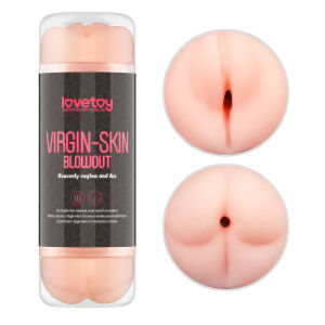 Kétoldalú realisztikus műhüvely análcsővel + vagina - 75301498