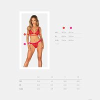 Obsessive piros csipkés fehérnemű szett Elianes - 76555535 - 4