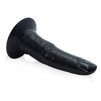 Fekete fantasy dildo, Titán Ujj 16 cm tapadókoronggal - 78467482 - 3