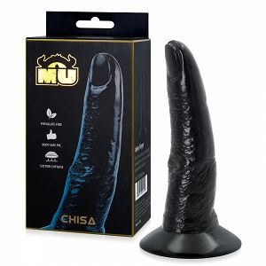 Fekete fantasy dildo, Titán Ujj 16 cm tapadókoronggal - 78467482