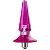 Rózsaszínű anális dugó vibrációkkal, zselés plug 7 vibráció – 70644032 - 4
