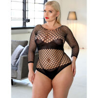 Feszülős hálós erotikus body XL-XXXL Plus Size bodystocking - 74142600 - 2