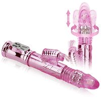 GÉL VIBRÁTOR TÖLTŐVEL – ROTÁCIÓS- CSÚSZÓ PILLANGÓVAL - 78717638 - 4