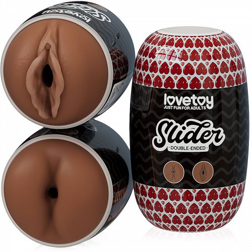 Kétoldalú maszturbátor férfiaknak barna vagina és ánusz - 76260979