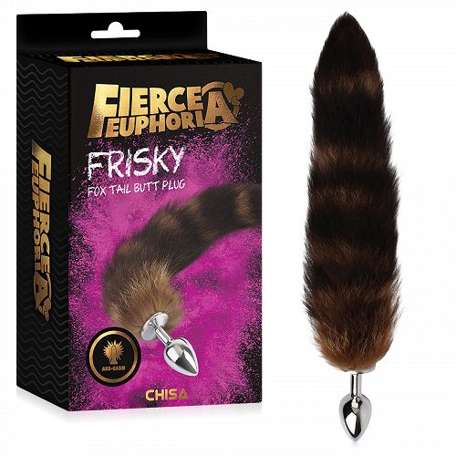 Ezüst anál dugó bolyhos farokkal - 75695379