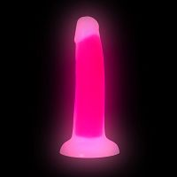 Rózsaszín fluoreszkáló dildó pénisz 14 cm világít a sötétben - 79989968 - 2