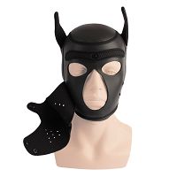 Bőrből készült kutyamaszk BDSM-hez és jelenetek eljátszásához - 71167820 - 3
