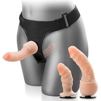 DUPLA STRAP-ON – KÉT DB, TESTSZÍNŰ, ARANYOS FAROK - 81281032 - 3