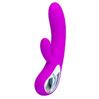 Szilikon lila vibrátor 12 masszázs funkcióval és csikló stimulátorral - 78058078 - 2