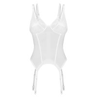 Obsessive Arrowel fehér fűző csipkével + harisnyatartó - 75861447 - 2