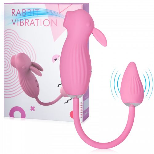 Nyuszika szívó stimulátorral és rezgő tojással - 77453271