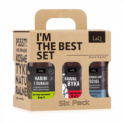 LAQ vegán tusfürdő készlet férfiaknak CZYŚCIOPAK 6x100ml - 78609627