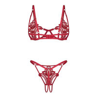 Obsessive Luise Sublim luxusos piros fehérnemű szett - 72427573 - 5