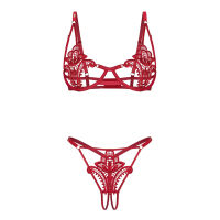 Obsessive Luise Sublim luxusos piros fehérnemű szett - 72427573 - 4