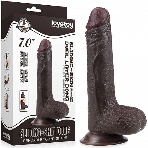 SZUPERREÁLIS DILDÓ  HÍMVESSZŐ MOZGÓ BŐRREL ÉS GERINCCEL TAPADÓKORONGON - 72499423