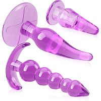 NAGY KÉSZLET 6 DB. A VÉGBÉL CIRÓGATÁSÁRA ANÁLIS DÚGÓ FOGÓVAL PLUG GÉLBŐL - 70908588 - 3