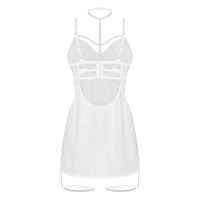 Obsessive Arrowel fehér póló + choker és combpántok - 76402025 - 2